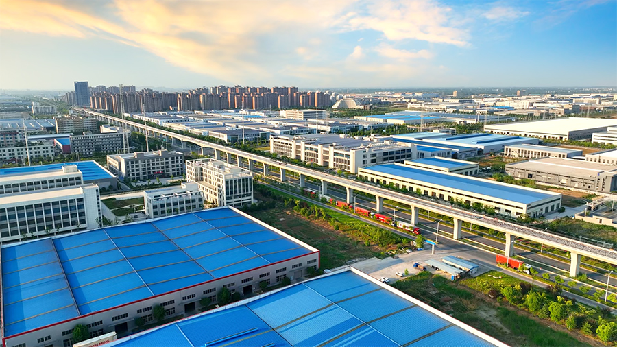 在中新苏滁高新区，60%的外资项目、70%的投资额、80%的项目数来自沪苏浙。滁州市委宣传部供图